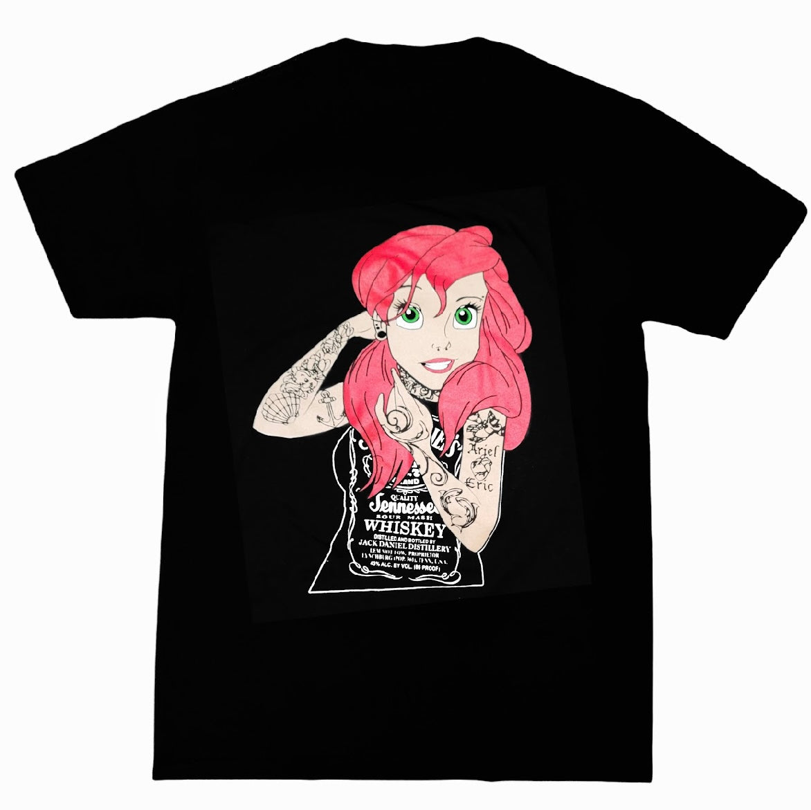 Ariel Princess Tattoo Punk Mens Women Unisex Softstyle T-Shirt